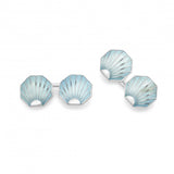 Sterling Silver Turquoise Shell Vitreous Enamel Cufflinks