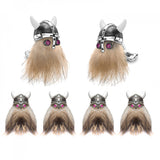 Hairy Viking Skull with Black Helmet and Ruby Eye Dress Set