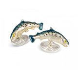 Sterling Silver Salmon Cufflinks