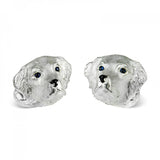 Sterling Silver Retriever Dog Cufflinks