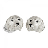 Sterling Silver Spaniel Dog Cufflinks