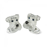 Sterling Silver Schnauzer Dog Cufflinks