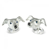 Sterling Silver Whippet Dog Cufflinks