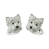 Sterling Silver West Highland Terrier Dog Cufflinks