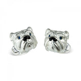 Sterling Silver Bulldog Cufflinks