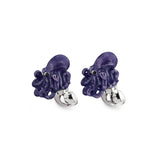 Sterling Silver Enamelled Octopus Cufflinks - Blue Cufflinks