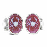 Sterling Silver Zodiac Cufflinks - Cancer