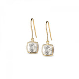 Leora Cushion Shaped White Topaz Drop Earring