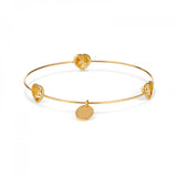 Leora Heart Shaped Gemstone Bangle in Citrine