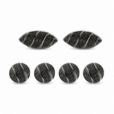 Sterling Silver Black Spinel Dress Studs