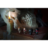 Skull Cufflinks with LED Eyes in Matte Black
