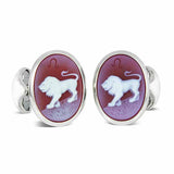 Sterling Silver Zodiac Cufflinks - Leo