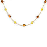 18ct Gold Light and Dark Citrine Gemstone Necklace