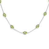 18ct White Gold Peridot Necklace