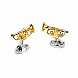 Sterling Silver Trumpet Cufflinks