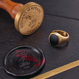 Yellow Gold Stone Set Black Onyx Signet Ring