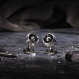 Jet Turbine Engine Cufflinks Brushed Aluminium