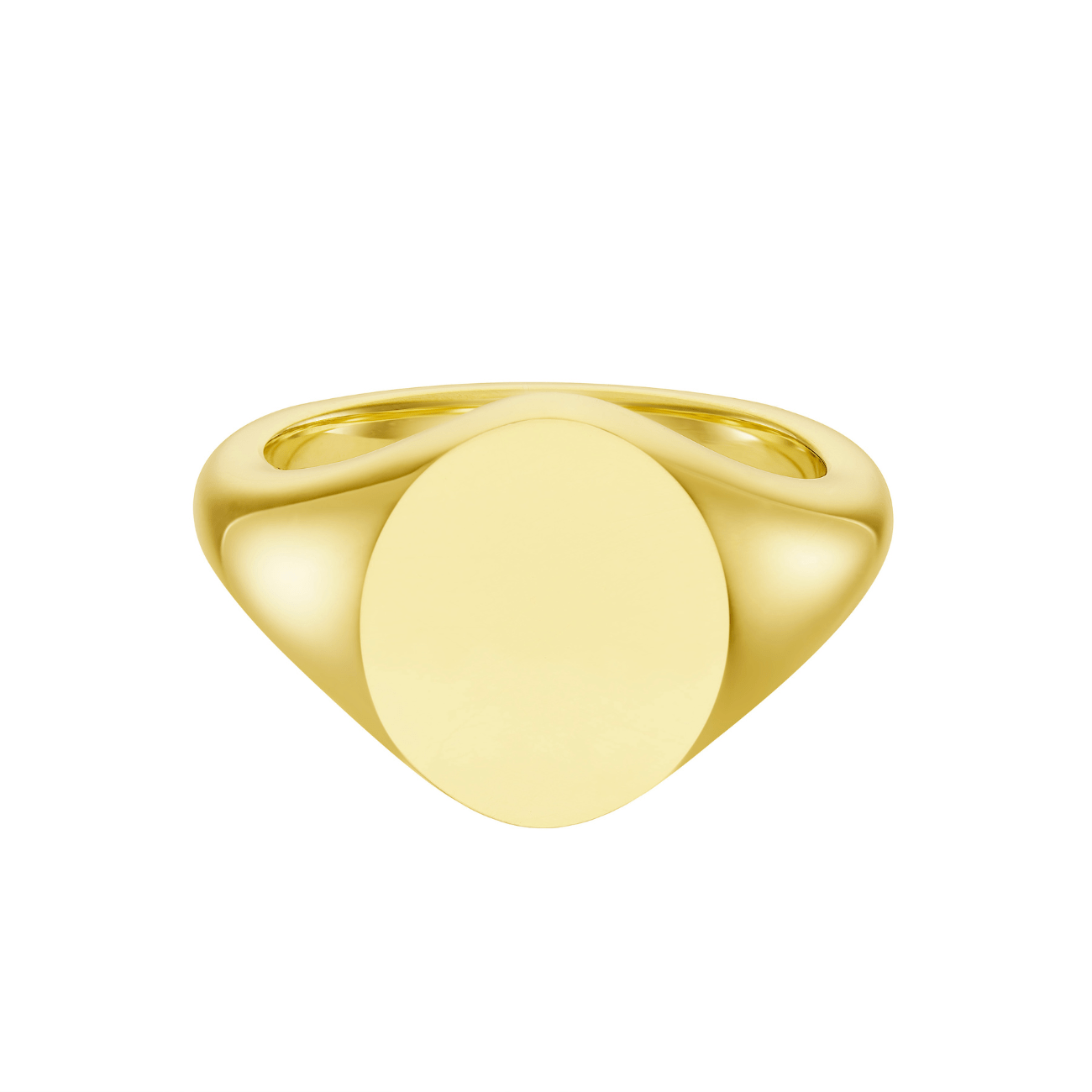 Gold Oval Signet Ring (14X11.5MM) | Deakin & Francis USA