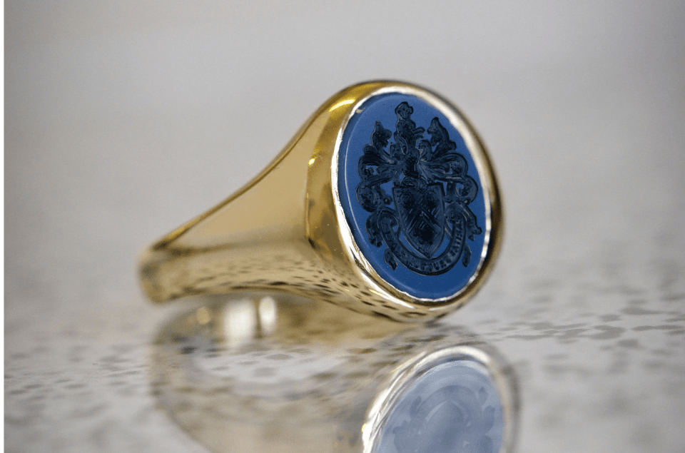 Sterling Silver Oval Signet Ring (16.5x14mm) - Deakin & Francis UK